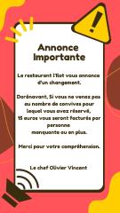 Olivier Vincent, restaurateur à Amboise, a publié ce post sur Facebook début juin. Une décision...