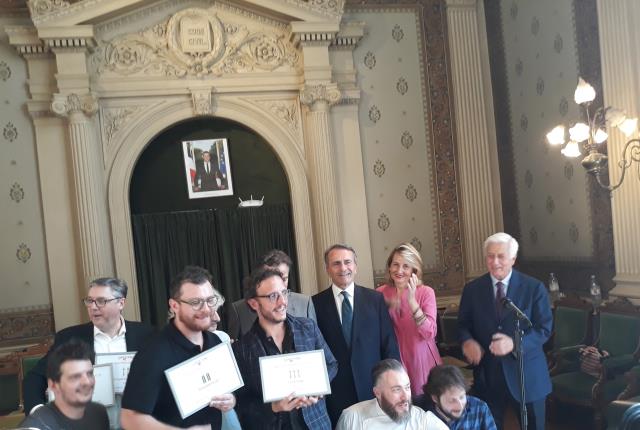 Remise des prix du Gambero Rosso à la mairie du 1er arrondissement de Paris.