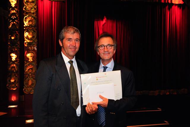 Le gagnant du concours, Francis Trocmé, et le président du jury, Olivier Roellinger.