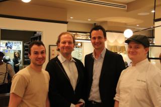 L'équipe de  Maison Kayser New-York: Yann Ledoux, Lou Ramirez,  Louis-Jean Egasse et Nicolas...