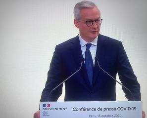 'Nous allons apporter une réponse massive à un crise massive' à déclaré Bruno Le Maire, ministre de...