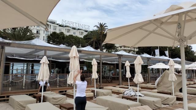 Le Martinez et ses 410 chambres pendant la 76e édition du Festival de Cannes.