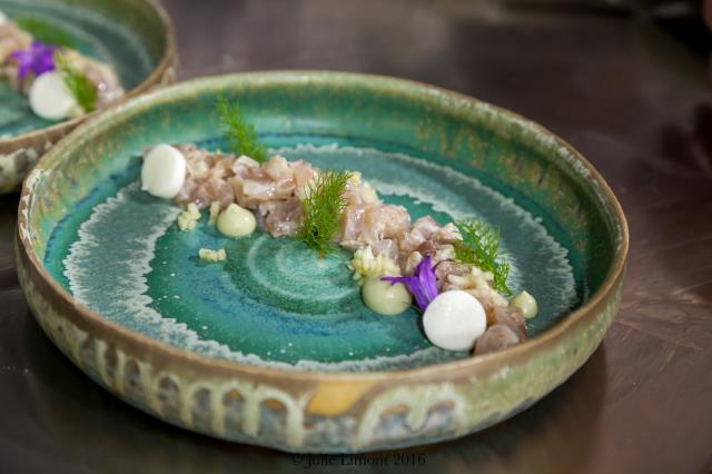 Mulet de Loire au Coquelicot, recette de Christophe Hay, La Maison d'à Côté, Montlivault