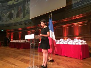 Najat Vallaud-Belkacem, ministre de l'Éducation nationale, de l'enseignement supérieur et de la...