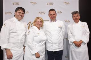 Les Bocuse d'Or Serge Vieira, Léa Linster, Fabrice Desvignes et Régis Marcon présents pour le dîner...