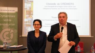 Christelle de Cremiers de la région et Yvan Saumet de la CCI