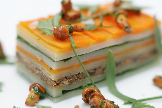 Millefeuille de légumes.