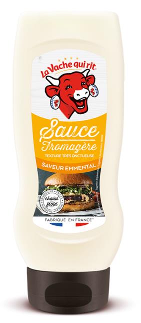 Sauce au fromage cheddar dans une bouteille pratique à presser