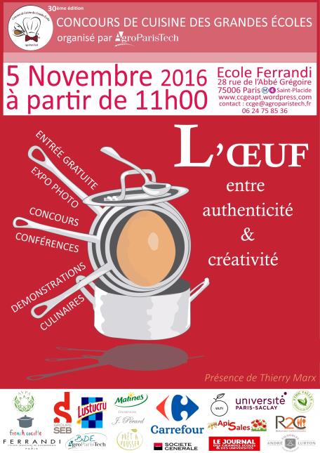Concours de Cuisine des Grandes Ecoles et conférence à l'école Ferrandi Paris