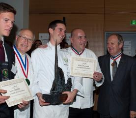 Lauréat binôme Vaudard - Louis Cozette restaurant , Lucien Veillet président, Victor Durand,...