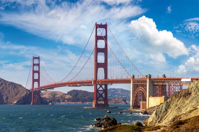 Le Golden Gate à San Francisco, en Californie. 