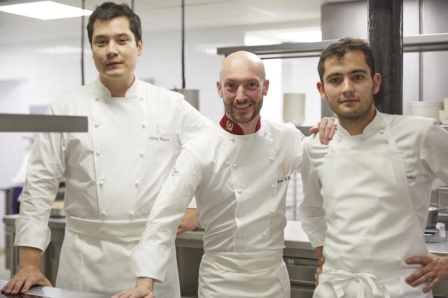 De g. à d. : Antoine Bonnafous (sous-chef), Erwan Le Thomas, et Pierre Le Trequeser (sous(chef).