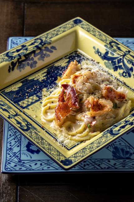 Cacio e pepe au homard.