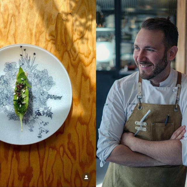 Romain Bonnet a fait créer des assiettes en verre sur-mesure.