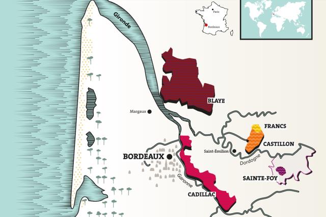 Les côtes de Bordeaux.