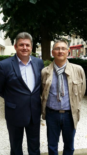 Thierry Grégoire, président du comité de pilotage de la santé et son vice-président, Fredy Mombour pour le collège salariés.