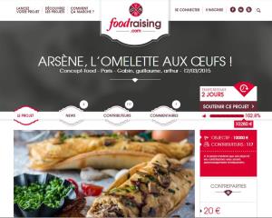 Page du projet 'Arsène' sur Foodraising