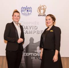 Marie Beneteau du lycée d'Occitanie gagnante du Trophée David Campbel Junior et Agnès Clévy de...