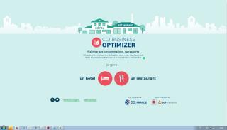 Home page de l'application CCI Business Optimizer.