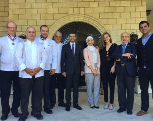 David Bertolotti, ambassadeur de France en Jordanie, entouré de Lucien Veillet Président de...