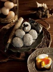 Oeuf de poule aux truffes noires cuit dans la cendre : Une recette de Nicolas Le Bec (Villa Le Bec,...