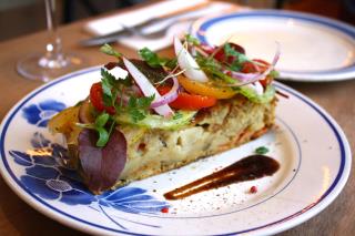 Clafoutis aux légumes confits des Mardis vegan chez Dune, Paris