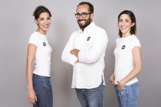 A terme, le trio fondateur (de gauche à droite : Fanny Boucher, Mathieu Mandard, Lydie Sarramagna)...