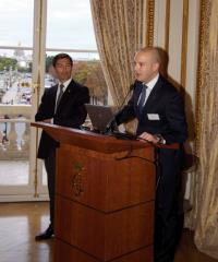 François Lenne, président de l'AICR (à droite) et Luc Delafosse, directeur général de l'hôtel de...