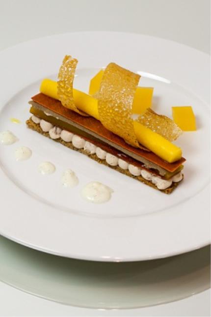 Le dessert Autour du marron et de la mandarine de Victorien Pacqueteau.