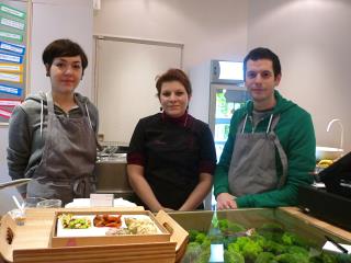 Clémentine Dufour, Manon Bonely et Lionel Drugmand, l'équipe de NeoBento