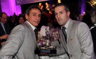 Aux Trophées de la Gastronomie (à droite) en compagnie de Silvio Iacovino Directeur Général du...