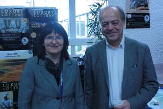 Jeanine Picard, directrice de l'IMHI et Denis Astagneau, parrain de l'association.