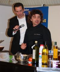 Xavier Malandran a réalisé devant le public une recette à la carte de son restaurant La Semplicita...