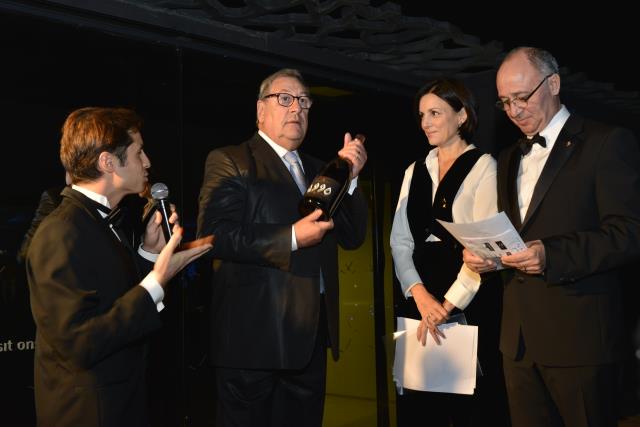 Sylvie Buhagiar et Marc Haeberlin ont rendu hommage à Gérald Louis Canfailla, ancien directeur de Lasserre et président du Mof maître d'hôtel, du service et des arts de la table.