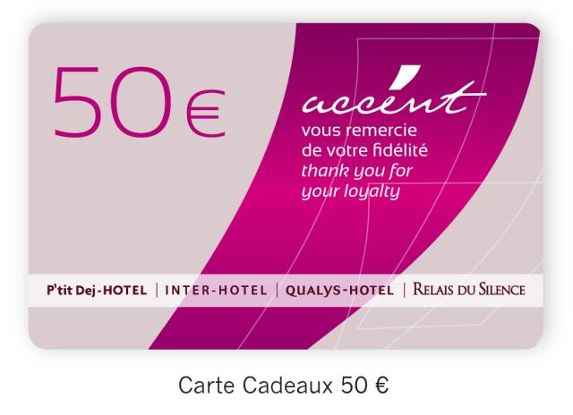 En 2012, une carte d'une valeur de 50 € a été ajoutée comme cadeau.