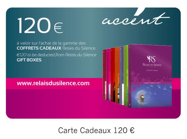 En 2013, pour l'anniversaire de la carte Accent, c'est une carte à 120 € qui est mise à disposition pour obtenir 100 points, valable sur un coffret cadeau de la boutique Relais du Silence.