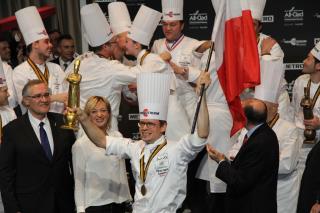 Thibaut Ruggeri, le Bocuse d'or et le drapeau français.