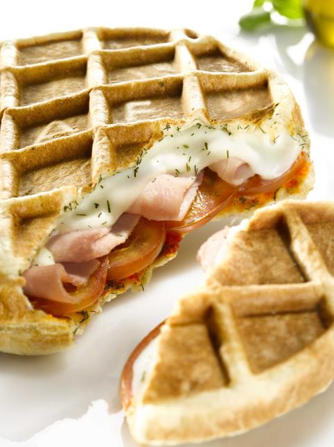 Waffle Factory met les gaufres à l'honneur, et mise sur des produits innovants. Ici, la gaufre salée Lunchwaf.