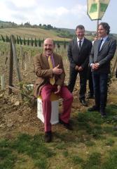 De gauche à droite : Gérard Basset, Maurice Lautard, président de Sieur d'Arques et Gérald...