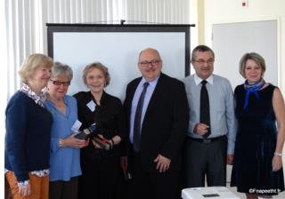 De gauche à droite : Brigitte Lecomte, Micheline Quintin, Jacqueline Fruh, Patrice Wattier, Jacques...