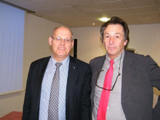 Laurent Lutse et Gilles Martinet, président de l'Umih 41