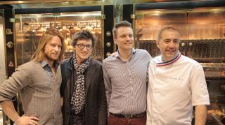 De gauche à droite : Charles Lorphelin - fondateur, Germain Bourré – designer culinaire, Maxime...