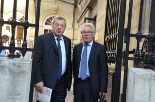 Roland Héguy et didier Chenet au terme d'une séance qui a duré plus d'une heure trente.