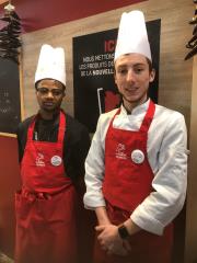 Florien Beaudet et Cyprien Desoindre du lycée Bonnet de Limoges sur le stand de L'AANA