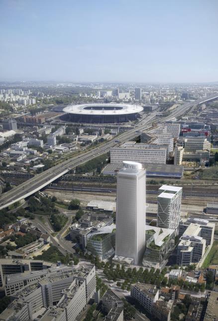 La Tour Pleyel deviendra l'hôtel Paris Pleyel fin 2023. C'est l'architecte Sretchko Markovic de l'étude 163 Ateliers qui travaille sur les plans du futur Paris Pleyel