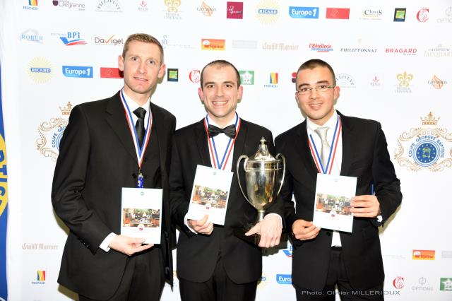 Les lauréats professionnels :  (de gauche à droite) Jean-Sébastien Aubert (2e), Simon Verger (1er) et Jonathan Brunet (3e).