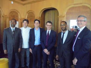 Bemeke Candido, attaché d'Ambassade d'Ethiopie Paris, Yannick Alleno, Jérôme Celle, Arthur Dupuy,...