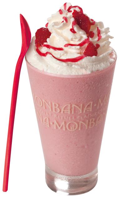 Le milsk shake fraise par Monbana. La simplicité et la gourmandise sont au rendez-vous.