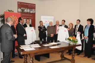 Michel FERRIER Directeur du CFA, Monsieur le Maire, Mr FONTES, Mr DORIGNE, Mr GEMINIANI, Mr...