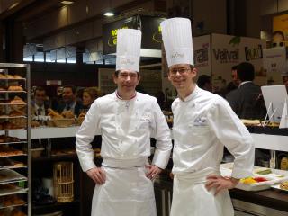 Fabrice Prochasson et Thibaut Ruggeri, le coach et le vainqueur du dernier Bocuse d'or, en...